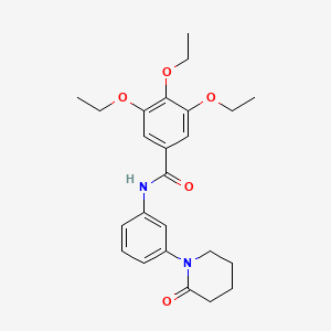 3,4,5-triethoxy-N-[3-(2-oxopiperidin-1-yl)phenyl]benzamide