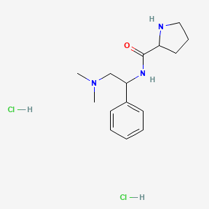 N-[2-(dimethylamino)-1-phenylethyl]pyrrolidine-2-carboxamide dihydrochloride