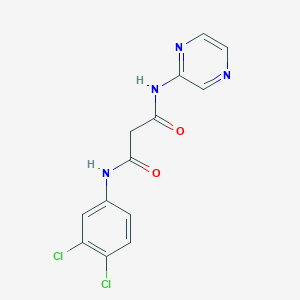 molecular formula C13H10Cl2N4O2 B2931532 N~1~-(3,4-二氯苯基)-N~3~-(2-吡嗪基)丙二酰胺 CAS No. 338392-32-8