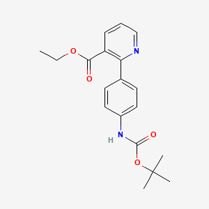 molecular formula C19H22N2O4 B2931533 2-(4-((叔丁氧羰基)氨基)苯基)烟酸乙酯 CAS No. 1231732-19-6