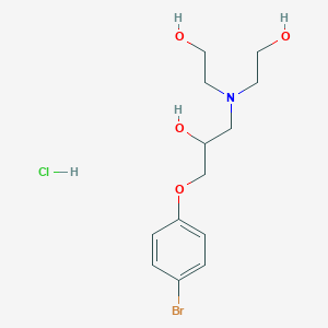 molecular formula C13H21BrClNO4 B2931539 2,2'-((3-(4-Bromophenoxy)-2-hydroxypropyl)azanediyl)diethanol hydrochloride CAS No. 295795-97-0