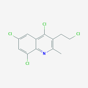 molecular formula C12H9Cl4N B293155 4,6,8-Trichloro-3-(2-chloroethyl)-2-methylquinoline 