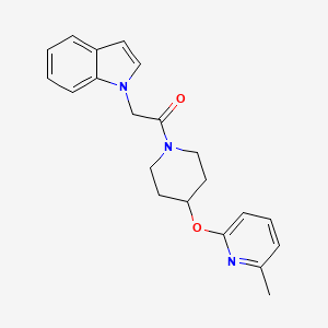 2-(1H-indol-1-yl)-1-(4-((6-methylpyridin-2-yl)oxy)piperidin-1-yl)ethanone