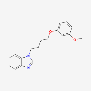 molecular formula C18H20N2O2 B2931559 1-[4-(3-甲氧基苯氧基)丁基]-1H-苯并咪唑 CAS No. 950228-47-4