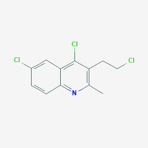 molecular formula C12H10Cl3N B293156 4,6-Dichloro-3-(2-chloroethyl)-2-methylquinoline CAS No. 57521-14-9