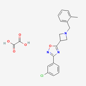 3-(3-Chlorophenyl)-5-(1-(2-methylbenzyl)azetidin-3-yl)-1,2,4-oxadiazole oxalate
