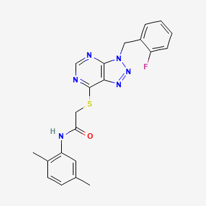 molecular formula C21H19FN6OS B2931565 N-(2,5-dimethylphenyl)-2-((3-(2-fluorobenzyl)-3H-[1,2,3]triazolo[4,5-d]pyrimidin-7-yl)thio)acetamide CAS No. 863458-46-2