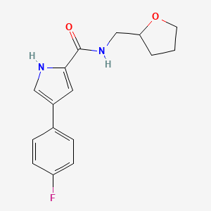 molecular formula C16H17FN2O2 B2931574 4-(4-氟苯基)-N-((四氢呋喃-2-基)甲基)-1H-吡咯-2-甲酰胺 CAS No. 1219903-24-8