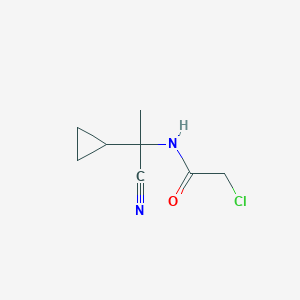molecular formula C8H11ClN2O B2931576 2-chloro-N-(1-cyano-1-cyclopropylethyl)acetamide CAS No. 78734-62-0