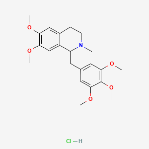 molecular formula C22H30ClNO5 B2931581 6,7-Dimethoxy-2-methyl-1-(3,4,5-trimethoxybenzyl)-1,2,3,4-tetrahydroisoquinoline hydrochloride CAS No. 2048273-58-9