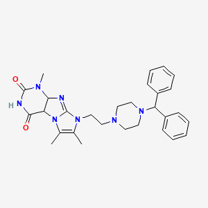 8-{2-[4-(diphenylmethyl)piperazin-1-yl]ethyl}-1,6,7-trimethyl-1H,2H,3H,4H,8H-imidazo[1,2-g]purine-2,4-dione
