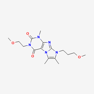 molecular formula C17H25N5O4 B2931590 2-(2-Methoxyethyl)-6-(3-methoxypropyl)-4,7,8-trimethylpurino[7,8-a]imidazole-1,3-dione CAS No. 876675-76-2