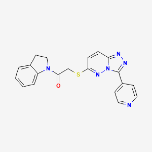 1-(Indolin-1-yl)-2-((3-(pyridin-4-yl)-[1,2,4]triazolo[4,3-b]pyridazin-6-yl)thio)ethanone