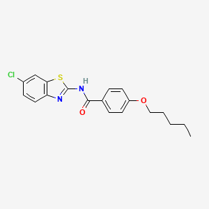 molecular formula C19H19ClN2O2S B2931593 N-(6-氯苯并[d]噻唑-2-基)-4-(戊氧基)苯甲酰胺 CAS No. 681228-52-4