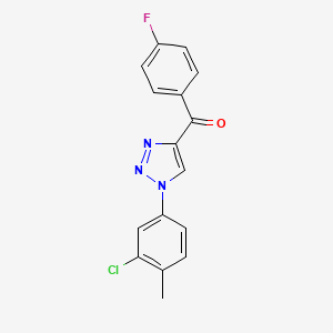 molecular formula C16H11ClFN3O B2931594 [1-(3-氯-4-甲苯基)-1H-1,2,3-三唑-4-基](4-氟苯基)甲苯酮 CAS No. 477847-87-3