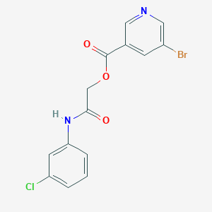 molecular formula C14H10BrClN2O3 B2931596 [2-(3-Chloroanilino)-2-oxoethyl] 5-bromopyridine-3-carboxylate CAS No. 387381-92-2