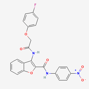 3-(2-(4-fluorophenoxy)acetamido)-N-(4-nitrophenyl)benzofuran-2-carboxamide