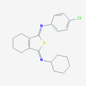 molecular formula C20H23ClN2S B293160 N-(4-Chlorophenyl)-N'-cyclohexyl-4,5,6,7-tetrahydrobenzo[c]thiophene-1,3-diimine 