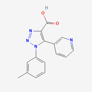 molecular formula C15H12N4O2 B2931600 1-(3-methylphenyl)-5-pyridin-3-yl-1H-1,2,3-triazole-4-carboxylic acid CAS No. 1338666-29-7