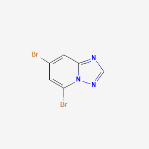 molecular formula C6H3Br2N3 B2931601 5,7-二溴-[1,2,4]三唑并[1,5-a]吡啶 CAS No. 2306270-61-9