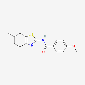 molecular formula C16H18N2O2S B2931614 (Z)-4-methoxy-N-(6-methyl-4,5,6,7-tetrahydrobenzo[d]thiazol-2(3H)-ylidene)benzamide CAS No. 313500-24-2