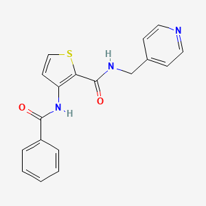 3-benzamido-N-(pyridin-4-ylmethyl)thiophene-2-carboxamide