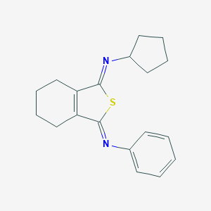 molecular formula C19H22N2S B293162 N-Phenyl-N'-cyclopentyl-4,5,6,7-tetrahydrobenzo[c]thiophene-1,3-diimine 
