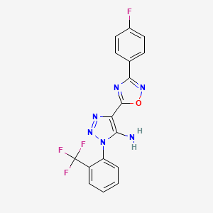 4-(3-(4-fluorophenyl)-1,2,4-oxadiazol-5-yl)-1-(2-(trifluoromethyl)phenyl)-1H-1,2,3-triazol-5-amine