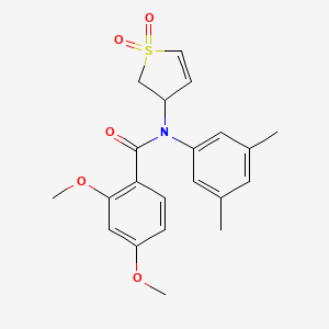 molecular formula C21H23NO5S B2931623 N-(3,5-dimethylphenyl)-N-(1,1-dioxido-2,3-dihydrothiophen-3-yl)-2,4-dimethoxybenzamide CAS No. 863446-21-3