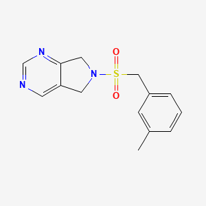 molecular formula C14H15N3O2S B2931627 6-[(3-methylphenyl)methanesulfonyl]-5H,6H,7H-pyrrolo[3,4-d]pyrimidine CAS No. 1705149-15-0