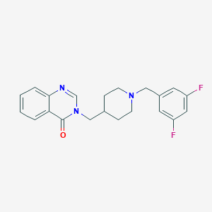 3-[[1-[(3,5-Difluorophenyl)methyl]piperidin-4-yl]methyl]quinazolin-4-one