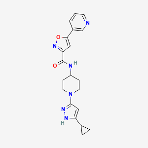 N-[1-(5-Cyclopropyl-1H-pyrazol-3-yl)piperidin-4-yl]-5-pyridin-3-yl-1,2-oxazole-3-carboxamide