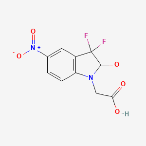 2-(3,3-difluoro-5-nitro-2-oxo-2,3-dihydro-1H-indol-1-yl)acetic acid