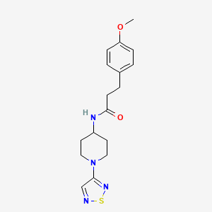 molecular formula C17H22N4O2S B2931653 N-(1-(1,2,5-thiadiazol-3-yl)piperidin-4-yl)-3-(4-methoxyphenyl)propanamide CAS No. 2034608-94-9