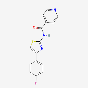 N-[4-(4-fluorophenyl)-1,3-thiazol-2-yl]pyridine-4-carboxamide