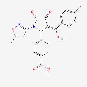 methyl 4-[(3E)-3-[(4-fluorophenyl)-hydroxymethylidene]-1-(5-methyl-1,2-oxazol-3-yl)-4,5-dioxopyrrolidin-2-yl]benzoate