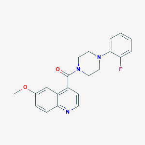 molecular formula C21H20FN3O2 B2931673 4-[4-(2-Fluorophenyl)piperazine-1-carbonyl]-6-methoxyquinoline CAS No. 2415509-78-1