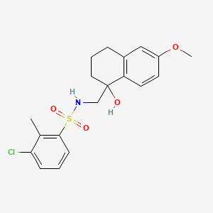 3-chloro-N-((1-hydroxy-6-methoxy-1,2,3,4-tetrahydronaphthalen-1-yl)methyl)-2-methylbenzenesulfonamide