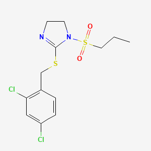 2-[(2,4-Dichlorophenyl)methylsulfanyl]-1-propylsulfonyl-4,5-dihydroimidazole