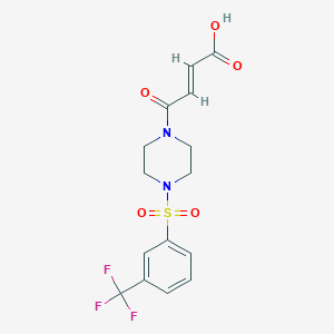 4-Oxo-4-{4-[3-(trifluoromethyl)benzenesulfonyl]piperazin-1-yl}but-2-enoic acid