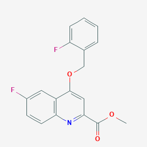 Methyl 6-fluoro-4-((2-fluorobenzyl)oxy)quinoline-2-carboxylate