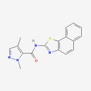 1,4-dimethyl-N-(naphtho[2,1-d]thiazol-2-yl)-1H-pyrazole-5-carboxamide