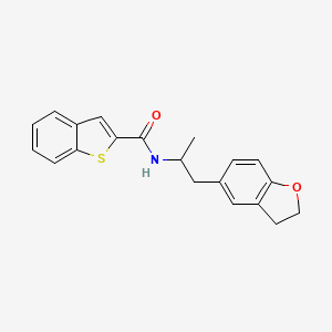 molecular formula C20H19NO2S B2931718 N-(1-(2,3-dihydrobenzofuran-5-yl)propan-2-yl)benzo[b]thiophene-2-carboxamide CAS No. 2034598-59-7