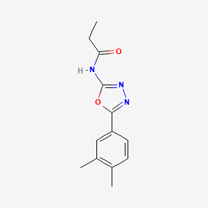 N-(5-(3,4-dimethylphenyl)-1,3,4-oxadiazol-2-yl)propionamide