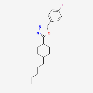 2-(4-Fluorophenyl)-5-(4-pentylcyclohexyl)-1,3,4-oxadiazole