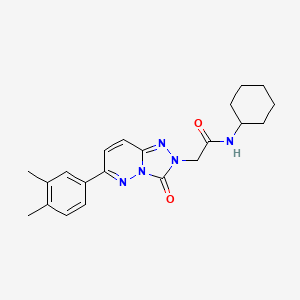 molecular formula C21H25N5O2 B2931728 N-cyclohexyl-2-(6-(3,4-dimethylphenyl)-3-oxo-[1,2,4]triazolo[4,3-b]pyridazin-2(3H)-yl)acetamide CAS No. 1251576-65-4