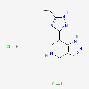 7-(5-Ethyl-1H-1,2,4-triazol-3-yl)-4,5,6,7-tetrahydro-1H-pyrazolo[4,3-c]pyridine;dihydrochloride