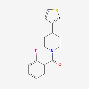 (2-Fluorophenyl)(4-(thiophen-3-yl)piperidin-1-yl)methanone