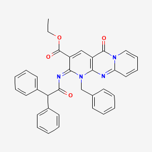 (Z)-ethyl 1-benzyl-2-((2,2-diphenylacetyl)imino)-5-oxo-2,5-dihydro-1H-dipyrido[1,2-a:2',3'-d]pyrimidine-3-carboxylate