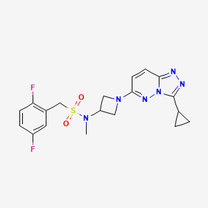 molecular formula C19H20F2N6O2S B2931742 N-(1-(3-cyclopropyl-[1,2,4]triazolo[4,3-b]pyridazin-6-yl)azetidin-3-yl)-1-(2,5-difluorophenyl)-N-methylmethanesulfonamide CAS No. 2309749-44-6